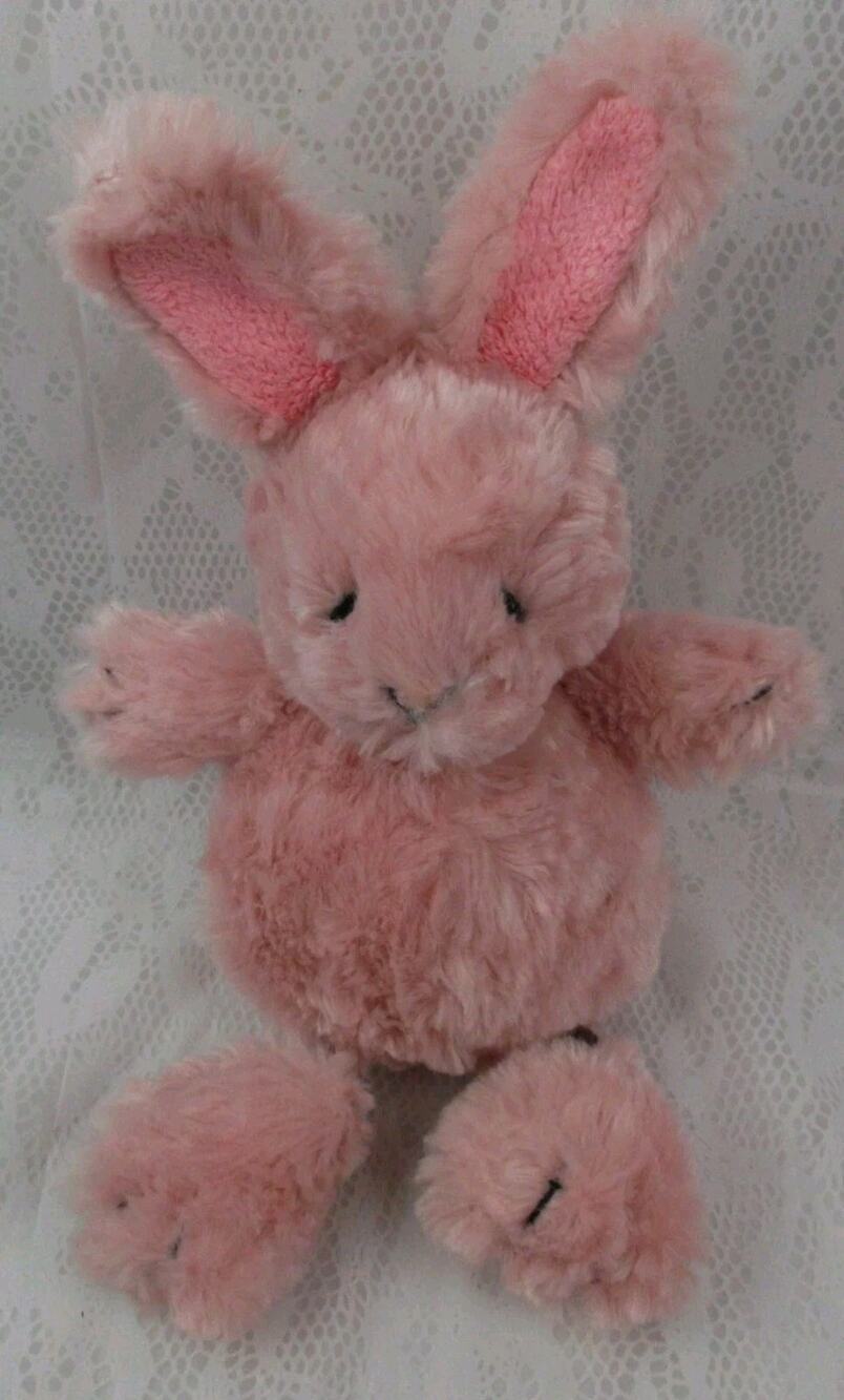 Russ Bunny Plush Dangle Friends Rabbit Pink Dangling Legs 9" Stuffed Plushie Toy
